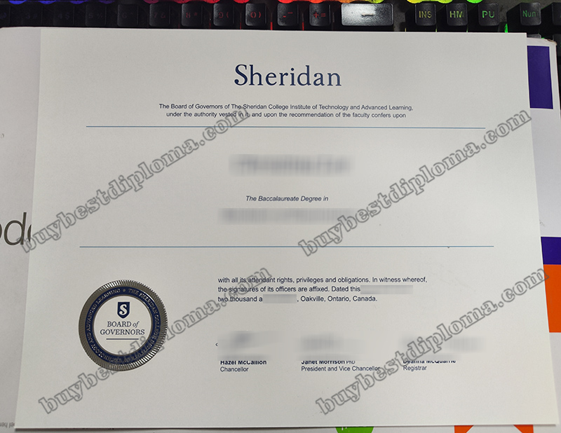 Sheridan College diploma, Sheridan College certificate,