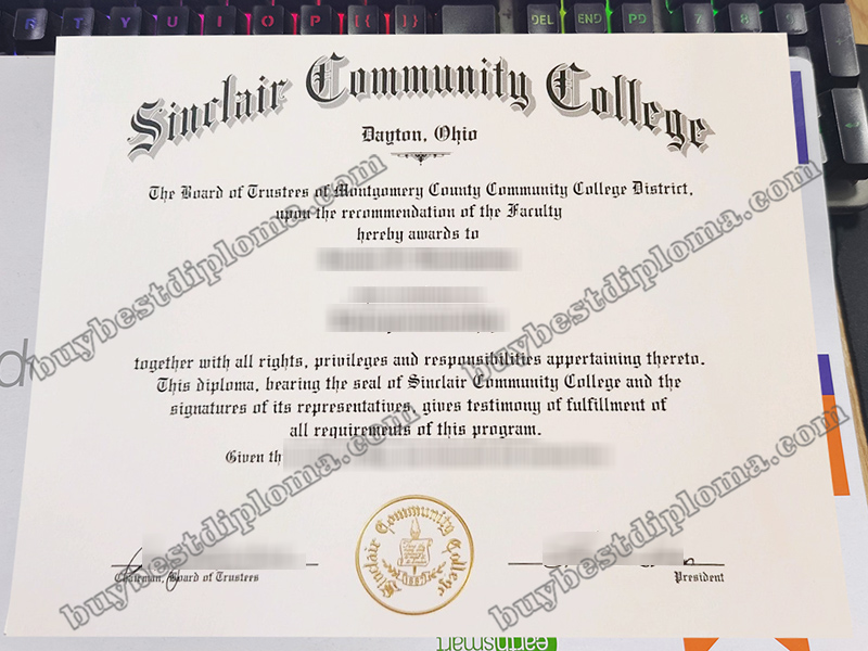 Sinclair Community College diploma, Sinclair Community College certificate,