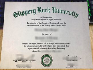 Slippery Rock University diploma, Slippery Rock University certificate,