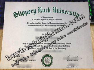 Slippery Rock University diploma, Slippery Rock University certificate,