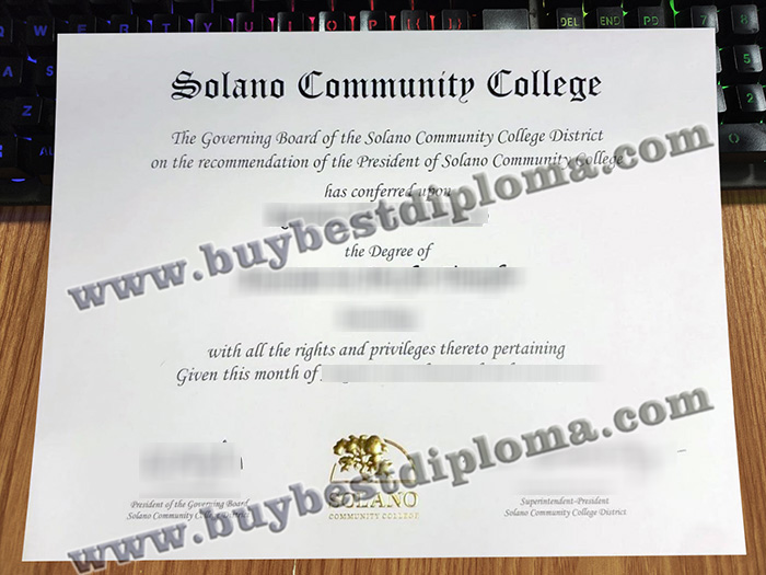 Solano Community College diploma, Solano Community College degree,
