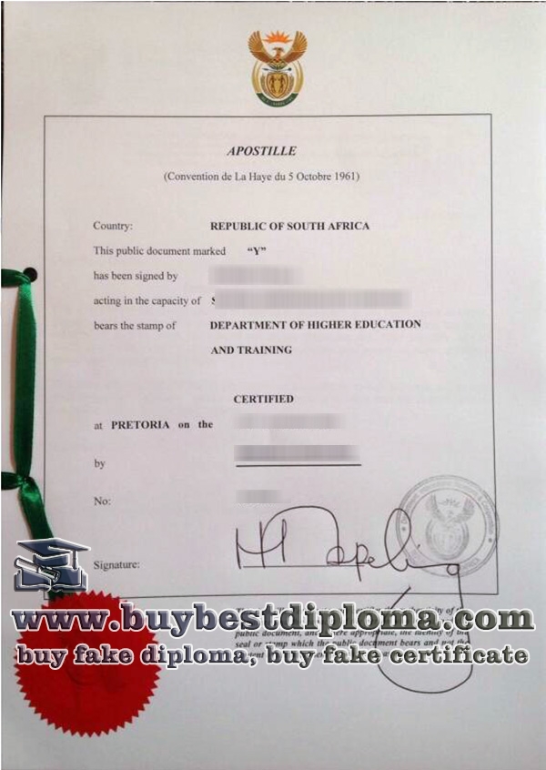 South Africa apostille, South Africa degree apostille,