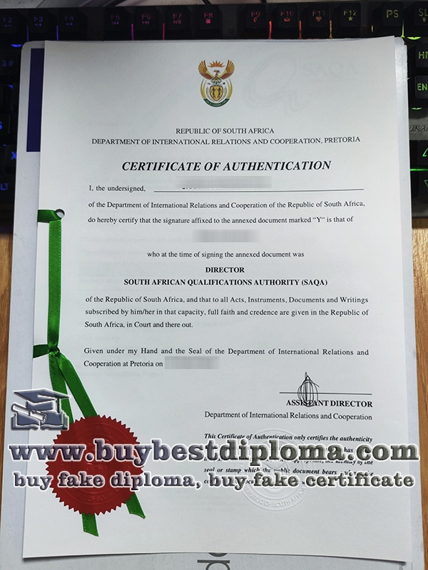 South Africa certificate of authentication, South Africa apostille,
