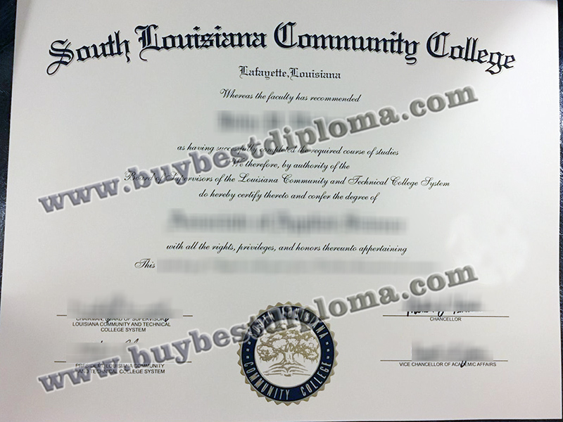 South Louisiana Community College diploma, South Louisiana Community College certificate,