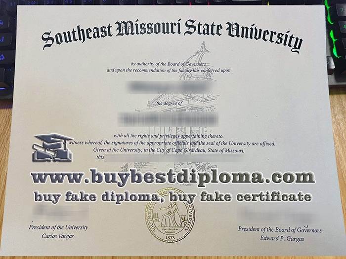 Southeast Missouri State University diploma, Southeast Missouri State University certificate,