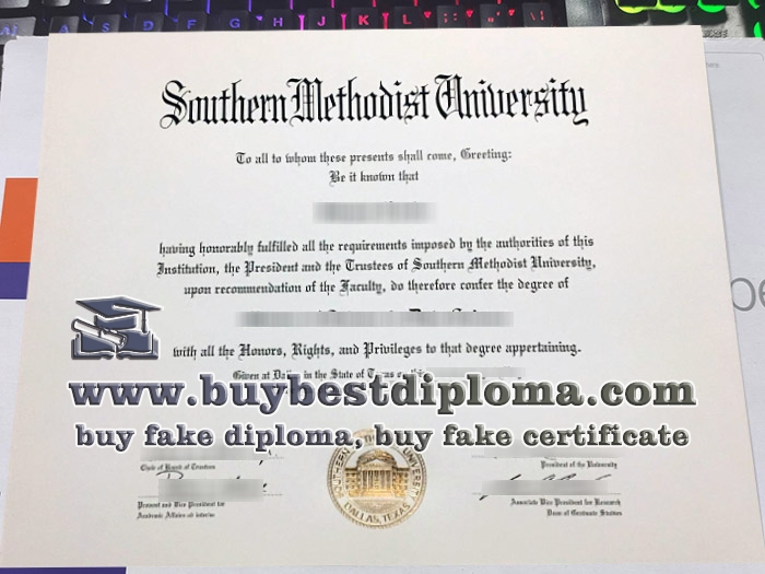 Southern Methodist University diploma, fake Southern Methodist University degree,