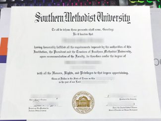 Southern Methodist University diploma, Southern Methodist University degree,