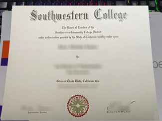 Southwestern College diploma, Southwestern College certificate,