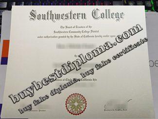 Southwestern College diploma, Southwestern College certificate,