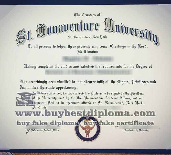 St Bonaventure University diploma, St Bonaventure University degree,