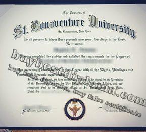 St Bonaventure University diploma, fake St Bonaventure University degree,