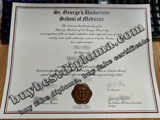 St. George’s University diploma, school of medicine diploma,