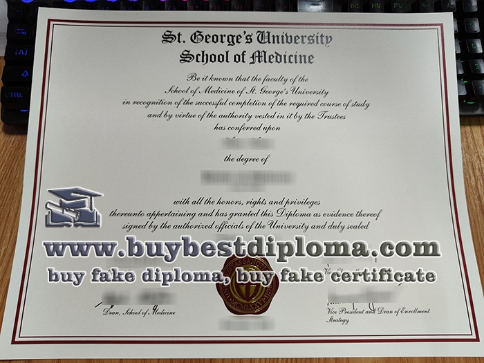 St. George’s University diploma, school of medicine diploma,