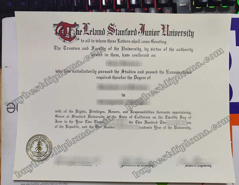 Stanford University degree, Stanford University diploma,