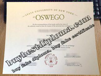 State University of New York At Oswego diploma, fake SUNY Oswego diploma,