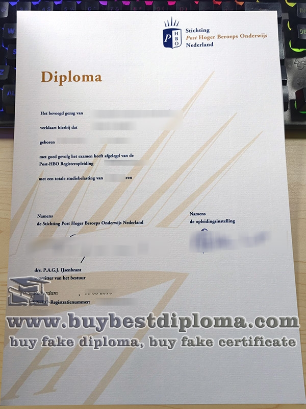 Stichting Post HBO diploma, Stichting Post Hoger Beroeps Onderwijs certificate,