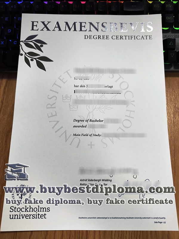 Stockholms Universitet degree, fake Stockholm University diploma,