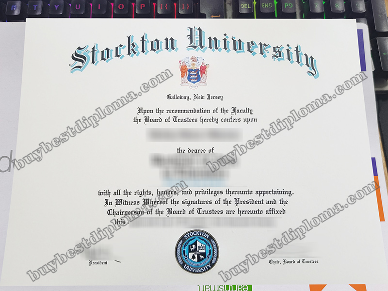 Stockton University diploma, Stockton University certificate,