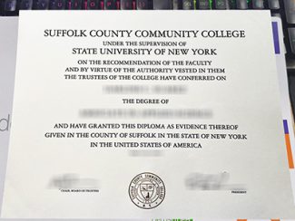 Suffolk County Community College diploma, Suffolk County Community College certificate,