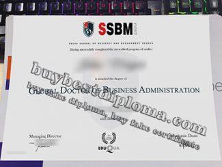 Swiss School of Business and Management diploma, fake SSBM certificate,