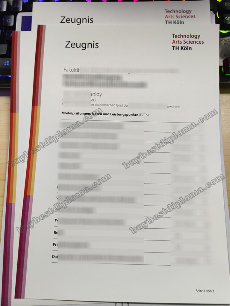 TH Köln Zeugnis, Technische Hochschule Köln Transcript,