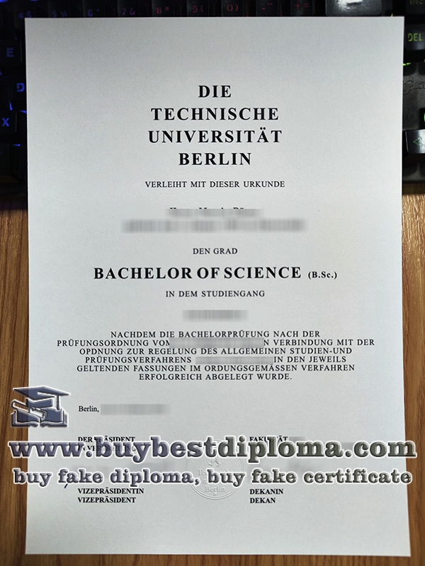 Technische Universität Berlin urkunde, TU Berlin degree,