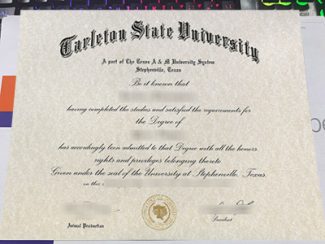 Tarleton State University diploma, fake Tarleton State University degree,