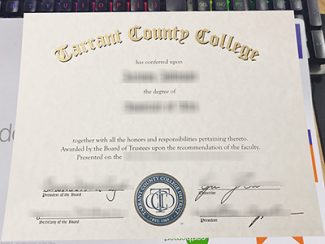 Tarrant County College diploma, Tarrant County College certificate,