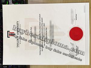 Taylor's University diploma, Taylor's University degree, Taylor's University certificate, 泰勒大学毕业证,