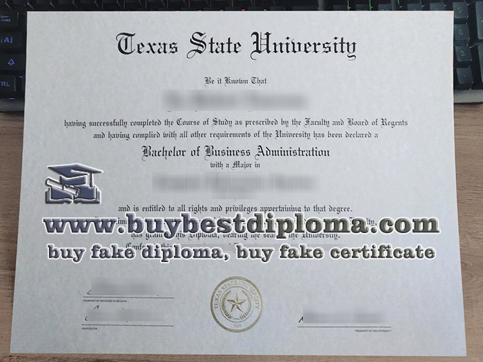 Texas State University diploma, fake Texas State University degree,
