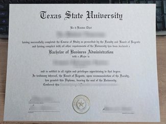 Texas State University diploma, fake Texas State University degree,