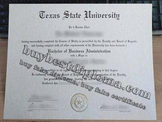 Texas State University diploma, fake Texas State University degree,