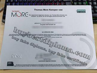 fake Thomas More Hogeschool diploma,