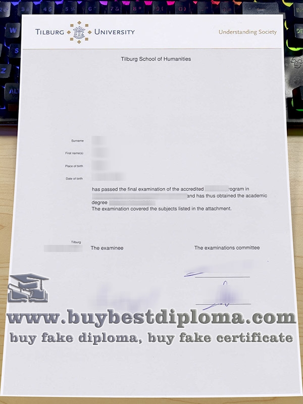 Tilburg University diploma, Tilburg University degree,