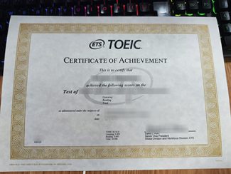 TOEIC certificate, TOEIC exam result,