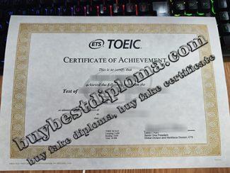 TOEIC certificate, TOEIC exam result,