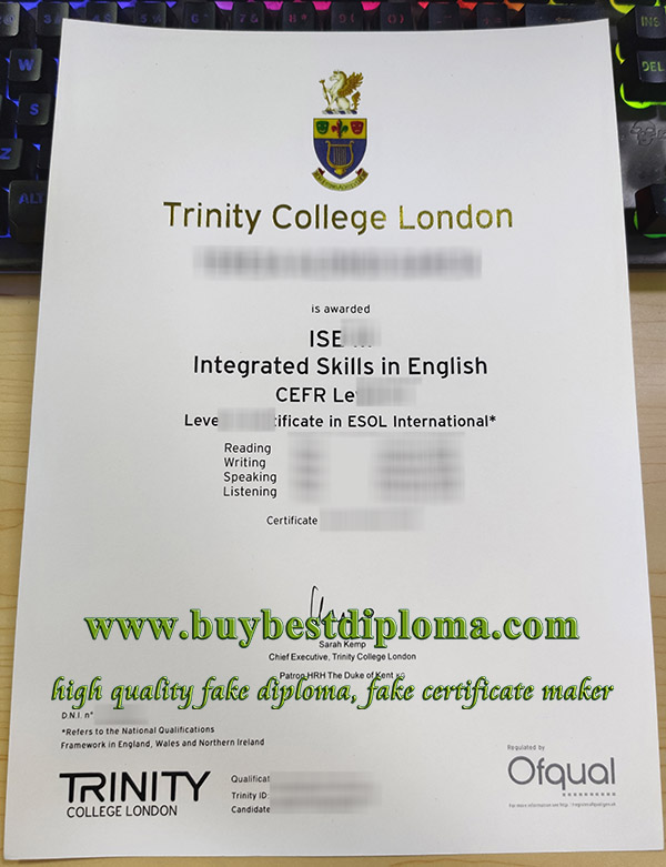 Trinity College London diploma, Trinity College London certificate, Trinity College London degree,