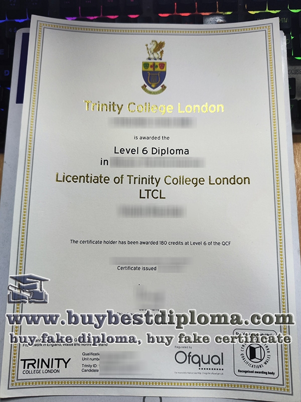 Trinity College London Certificate, Licentiate Of Trinity College London Certificate,