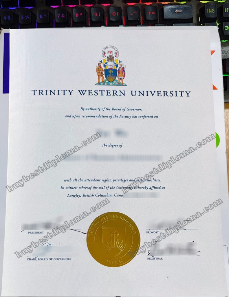 Trinity Western University diploma, Trinity Western University degree,