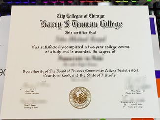 Harry S Truman College diploma, City Colleges of Chicago diploma,