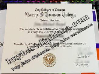 Harry S Truman College diploma, City Colleges of Chicago diploma,