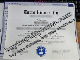 Tufts University diploma, Tufts University certificate,