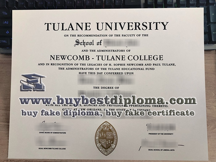 Tulane University diploma, fake Tulane University degree,