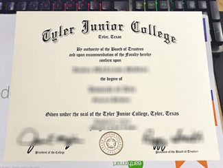 Tyler Junior College diploma, Tyler Junior College certificate,