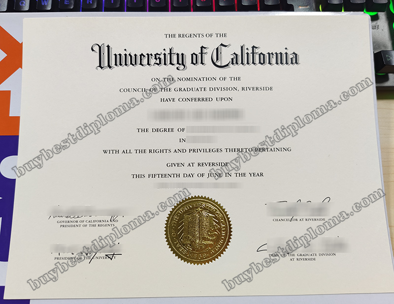 UC Riverside diploma