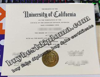 UC Riverside diploma certificate