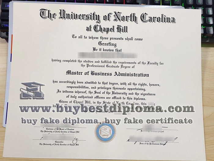 University of North Carolina Chapel Hill diploma, UNC Chapel Hill degree certificate, fake MBA diploma,