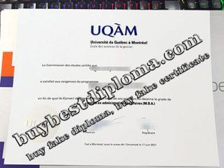 Université du Québec à Montréal diploma, UQAM MBA diploma, UQAM master degree,