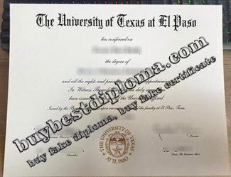 University of Texas at El Paso diploma, fake UTEP diploma,