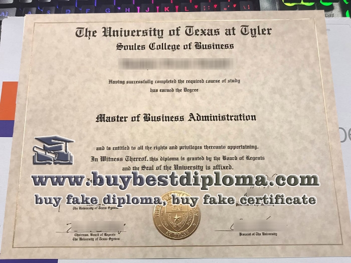 University of Texas at Tyler diploma, fake UT Tyler degree, fake MBA diploma,